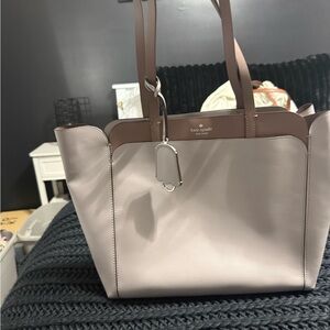 Kate Spade Light Pink and Brown Tote Bag